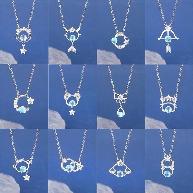 Product Introduction of Vòng Cổ Mặt Dây Chuyền Cung Hoàng Đạo, Dành Cho Phụ Nữ Và Trẻ Em Gái, Quà Tặng Thanh Lịch, Với Mặt Dây Chuyền Rỗng, Dây Chuyền Xương Đòn, Phong Cách Cá Tính Và Thanh Lịch Voan Voi Women 20