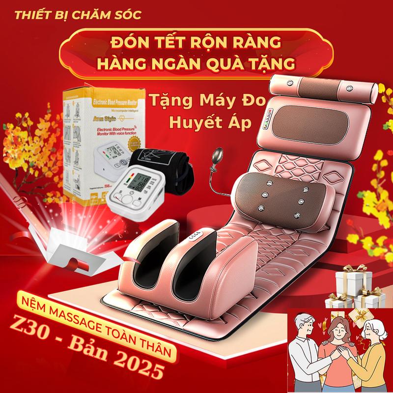 Đệm massage toàn thân ZLIFE Z30 Ghế nệm thảm mát xa, máy gối massage lưng cột sống cổ vai gáy Máy Massage Nữ