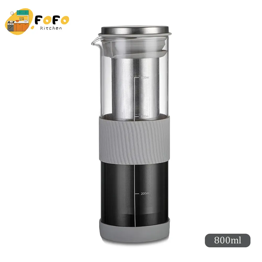 Bình Pha Cà Phê Cold Brew 800ml Bình ủ cold brew Chất liệu thủy tinh cap cấp Bình pha trà phin pha coffee bộ lọc inox