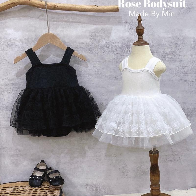 Suit váy hoa hồng thiết kế cho bé gái 2