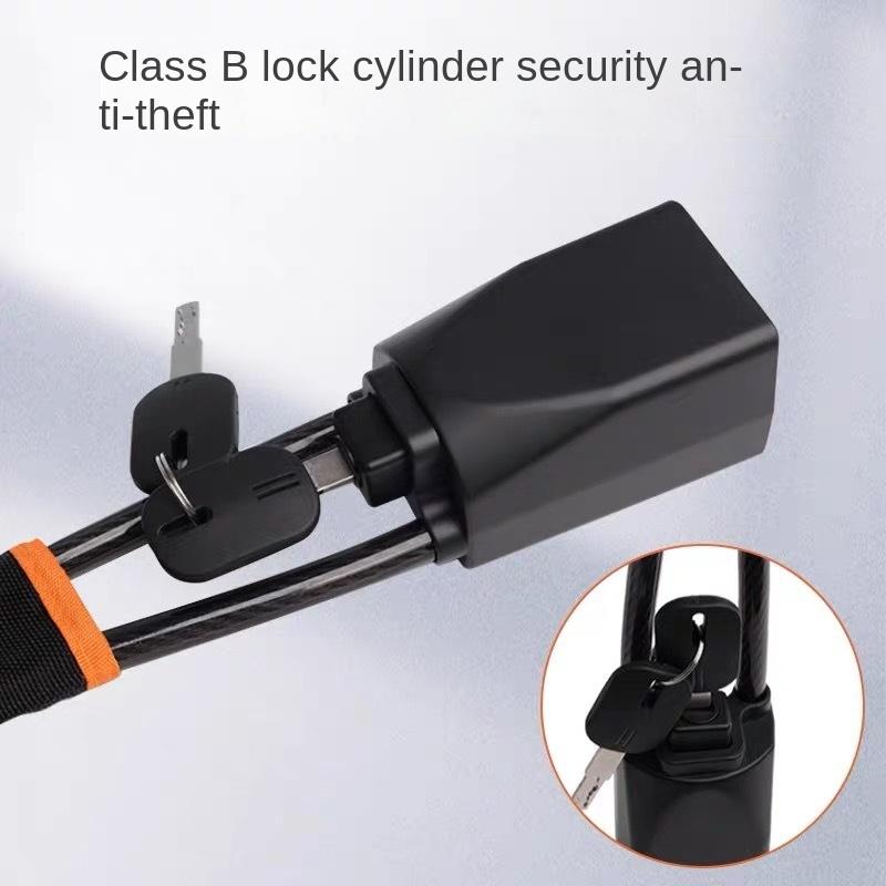 Motor Steering Wheel Lock Steel Cable Rope Lock Bold Car Anti-Theft Safety Belt Card Shackle Universal Car Lock 2