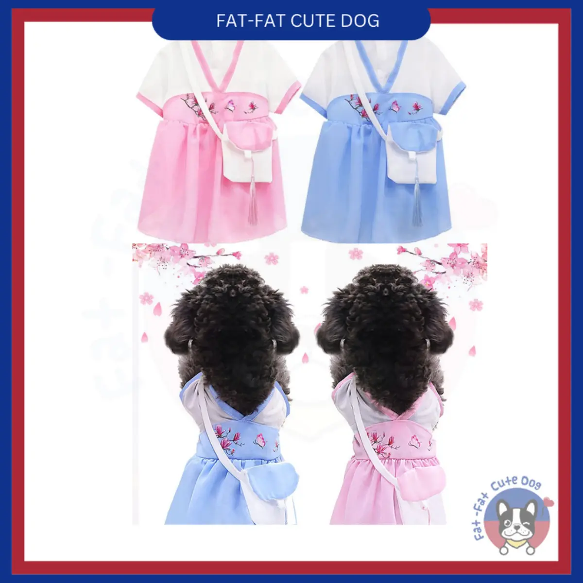Dog Korean Hanbok Style Dress Cat Midi Dress Costume