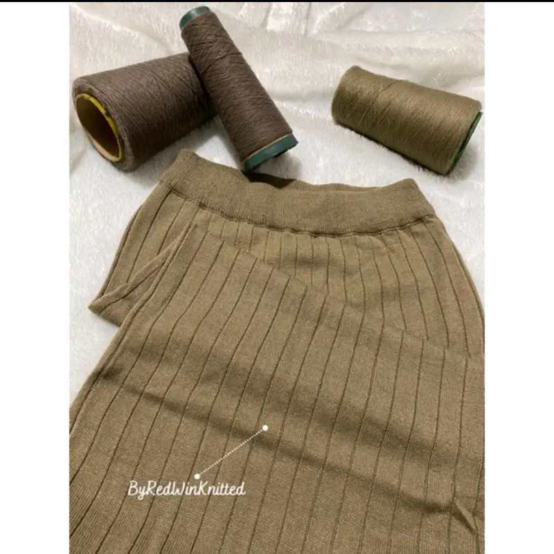 Rok Span Rajut Panjang Premium Tebal New Pattern Midi Panjang Rok Wanita Korean Style Slim Fitting ByRedWinKnitted 0