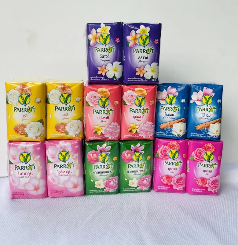 [Date 2028] Xà Phòng Con Vẹt Thái Lan Xà Bông Tắm Parrot (55g x 6 Cục Soap Đủ Màu) 4