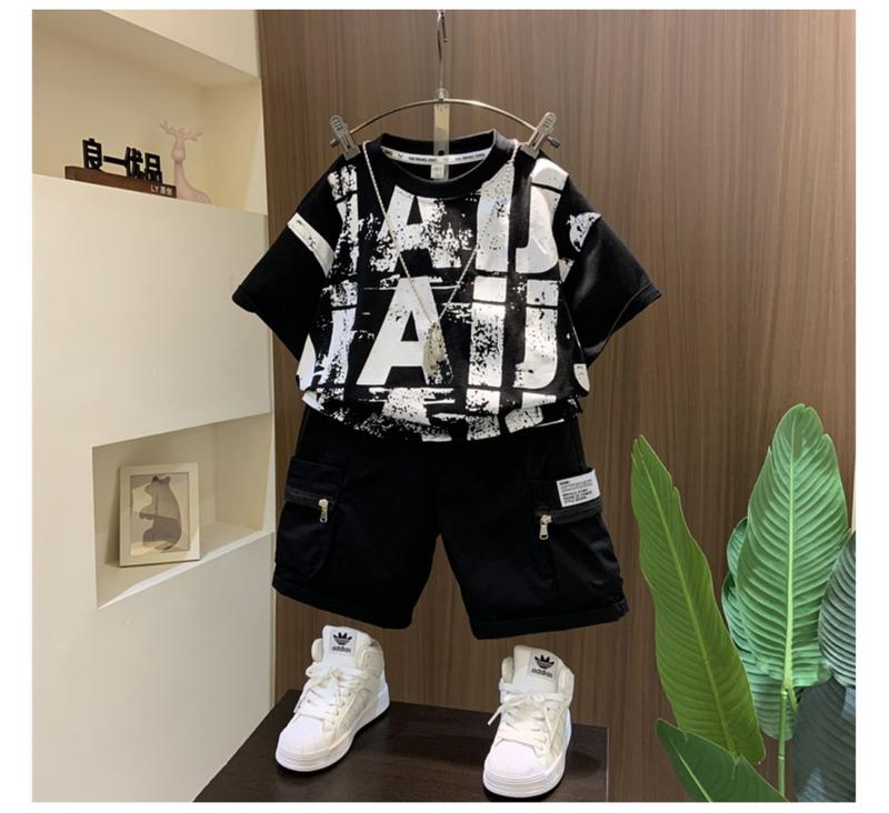 Product Introduction of Bộ Đồ Mùa Hè Cho Bé Trai, Cỡ Trung Bình Và Lớn, Quần Áo Ngắn Tay Ngầu Và Đẹp Trai, Phong Cách Phương Tây, Bộ Đồ Hai Mảnh, Mỏng, Thích Hợp Cho Bé Trai, Hàng Mới Về 2024 16