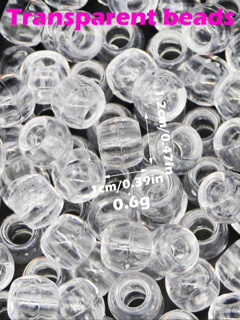 Product Introduction of Hair Beads, Transparent Large Hole Beads, Hair Extension Rings for Hair Braid, Fashion Accessories for Party, Party and Other Daily Use 1