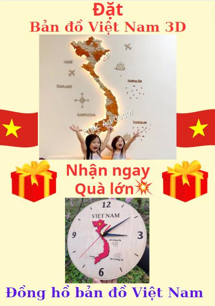 Product Introduction of Bản đồ trang trí Việt Nam 2 lớp gỗ mix màu thủ công 3D poster  việt 0