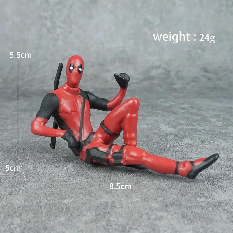Product Introduction of ตกแต่งโต๊ะ Deadpool, โมเดลตลกและน่ารัก, สูง 8 ซม., เหมาะสำหรับรถยนต์และที่บ้าน, ของเล่นโมเดล X-MAN, 6 นิ้ว 11