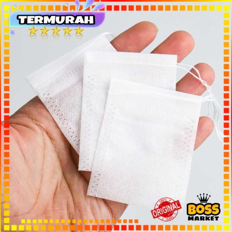 Kantong Teh 100 PCS Celup Kosong Teabag 5.5x7cm - T110 - White 3