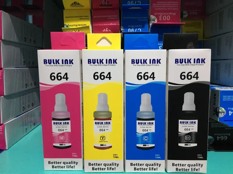 Tinta 664 Original Bulk Ink  L121 L120 L360 L310 L220 L210 L300 L200 L1300 Aman Untuk head 0