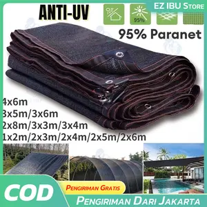 Paranet 99% Lebar 2/3/4/5/6 Meter Shading Net Nylon Anti Panas Enkripsi 12-pin Jaring Paranet Pelindung Tanaman Dari Matahari