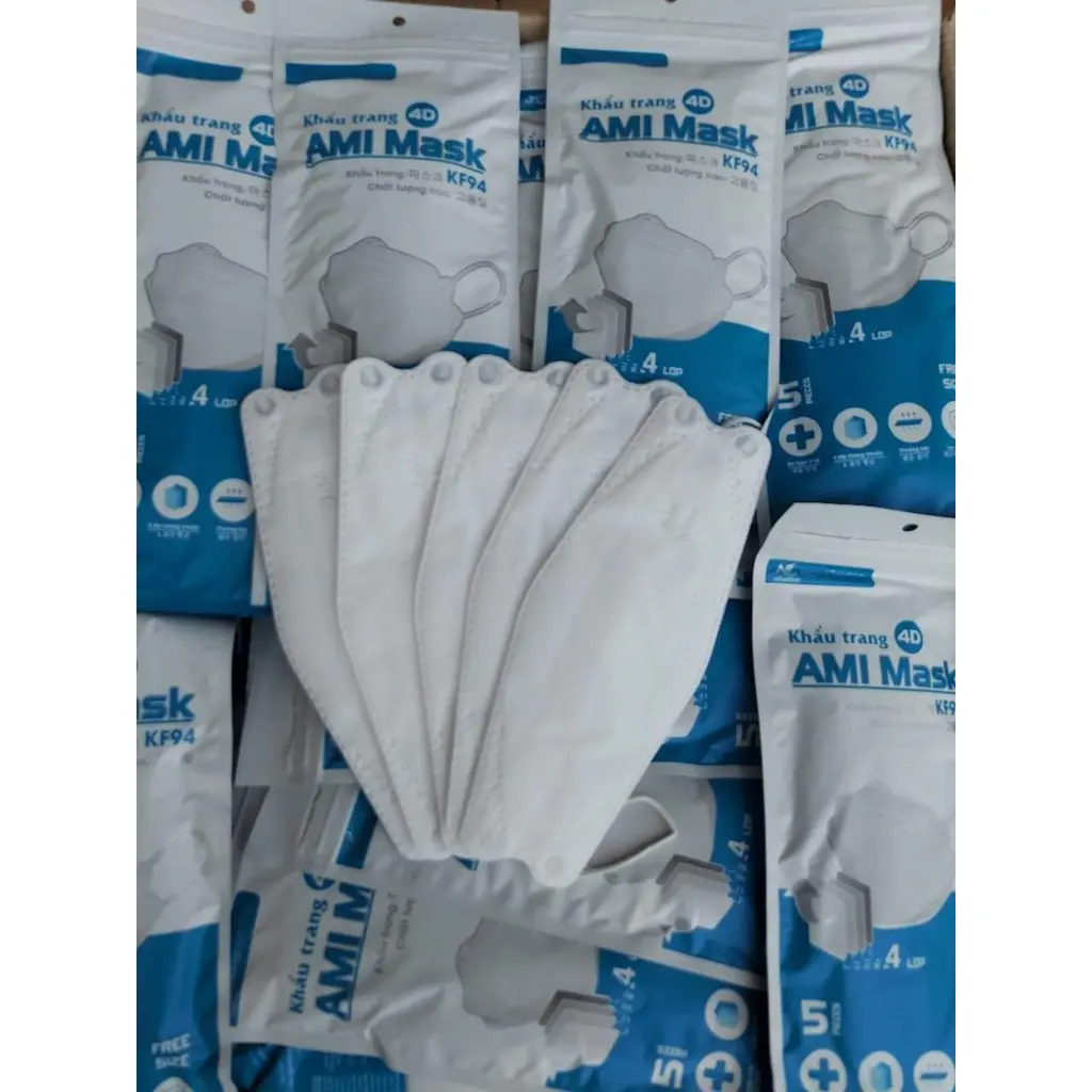 Khẩu Trang Y Tế  AMI 4 Lớp Chống Tia UV, Không mùi khét, Chống Bụi Mịn Và Kháng Khuẩn Cao- Hàng Chất Lượng Cao
