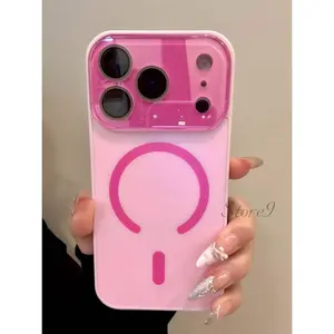 New AG Frosted Magnetic Phone Case for IPhone 17 16 15 14 13 12 Pro Max 17Air Fully Covered Glass Lens Protection Anti Fingerprint Casing Magsafe Case