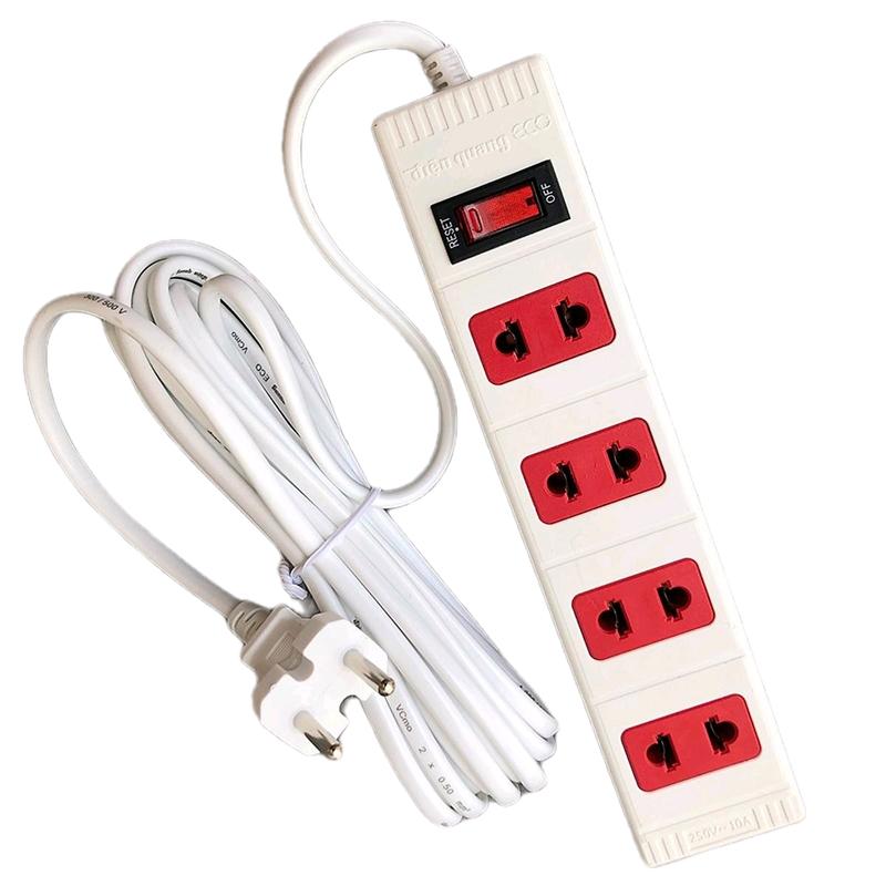 Ổ cắm Điện Quang ECO ĐQ ESK 42ECO - 4 lỗ 2 chấu, dây dài 2m/5m vn thông minh