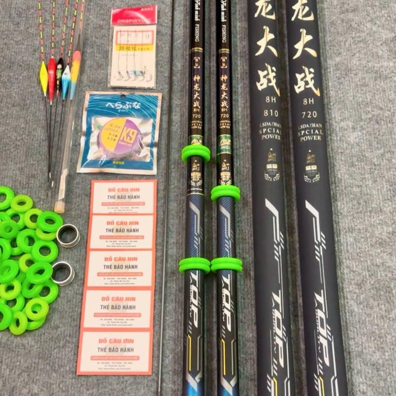 TẶNG 8 MÓN QUÀ Long chiến 8H chính hãng + 8 món quà tặng : 1 phào đèn kèm pin + 4 phao chuyên đài + 1 trục + 1 ngọn zin theo când + 1 bộ thẻo 10 lưỡi Fishing Cá Fish Bắt Cá Đi BH 1 NĂM 1 LÓNG cần câu Nam