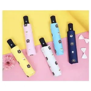 (FREE BUBBLE WRAP) Payung Lipat Anti UV Motif Beruang Anti Panas Anti Air Gagang Manual Kuat Berkualitas