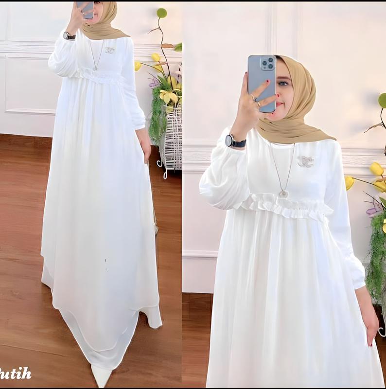 Gamis dress Kondangan Wanita Muslim Mariska Maxi dress terbaru murah dan fashionable Karet Remaja 0