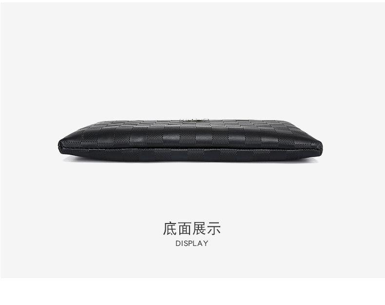 Product Introduction of New Men's Clutch Bag High-end Business Gift Handbag Large Capacity Phone Bag Fashion Clip Bag Soft Leather Envelope Bag 9