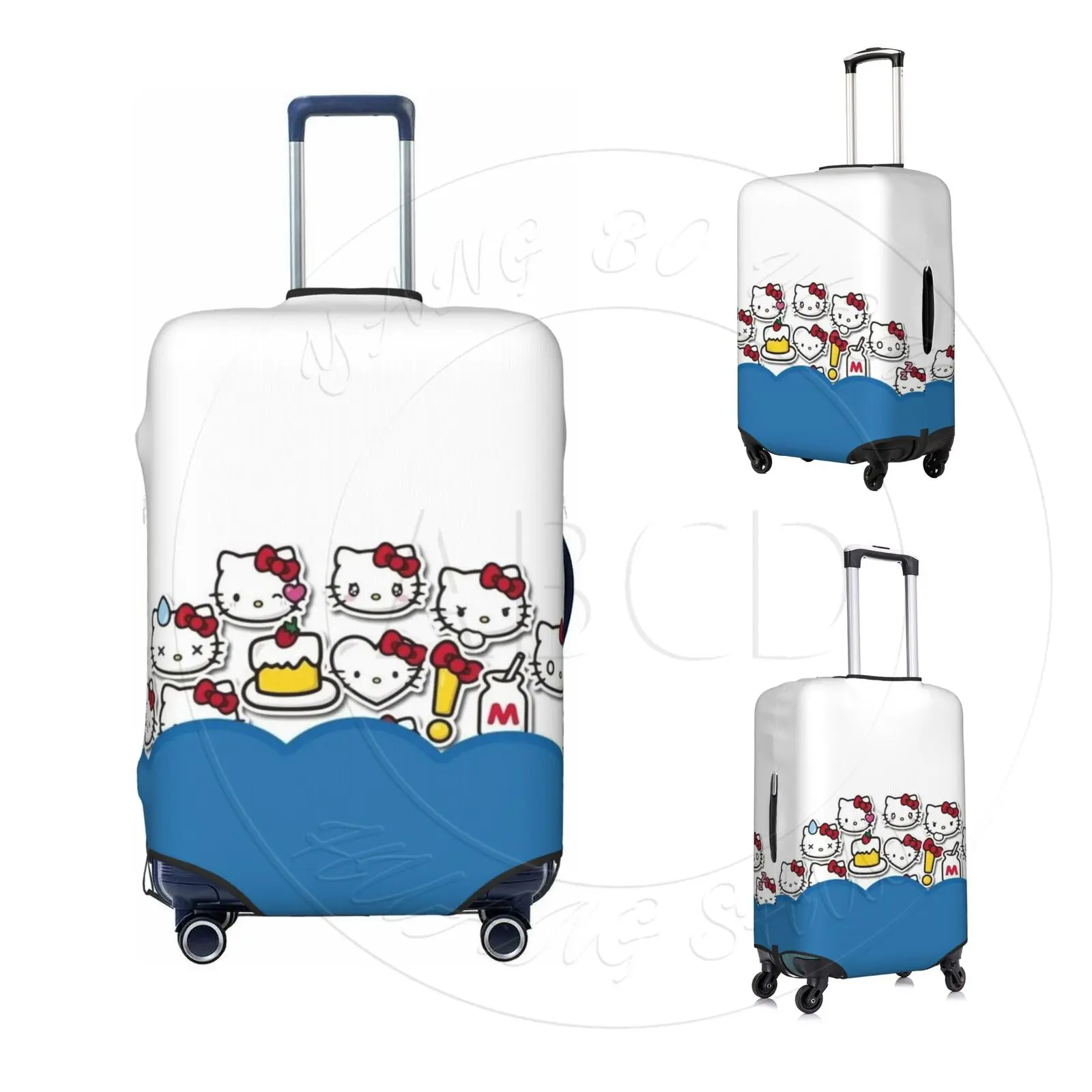 SANRIO Luggage Cover HELLO KITTY Elastic Washable Suitcase Protector Anti-scratch Suitcase cover Fits 18-32 Inch Luggage KT