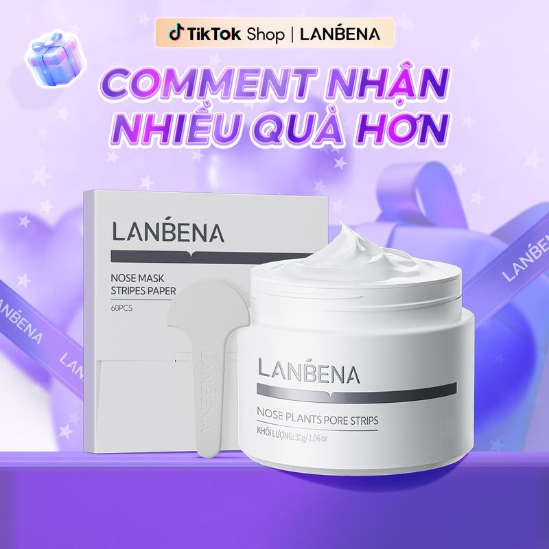 【LIVE Mặt Nạ Lột Mụn Hỗ Trợ Giảm Mụn Đầu Đen LANBENA, Phiên Bản Nâng Cấp 2.0 Kèm 60 Giấy Lột Mụn, Hỗ Trợ Làm Sạch Sâu Mụn Đầu Đen Mụn Đầu Trắng Lỗ Chân Lông, Thích Hợp Cho Mọi Loại Da Skincare Nữ 30g