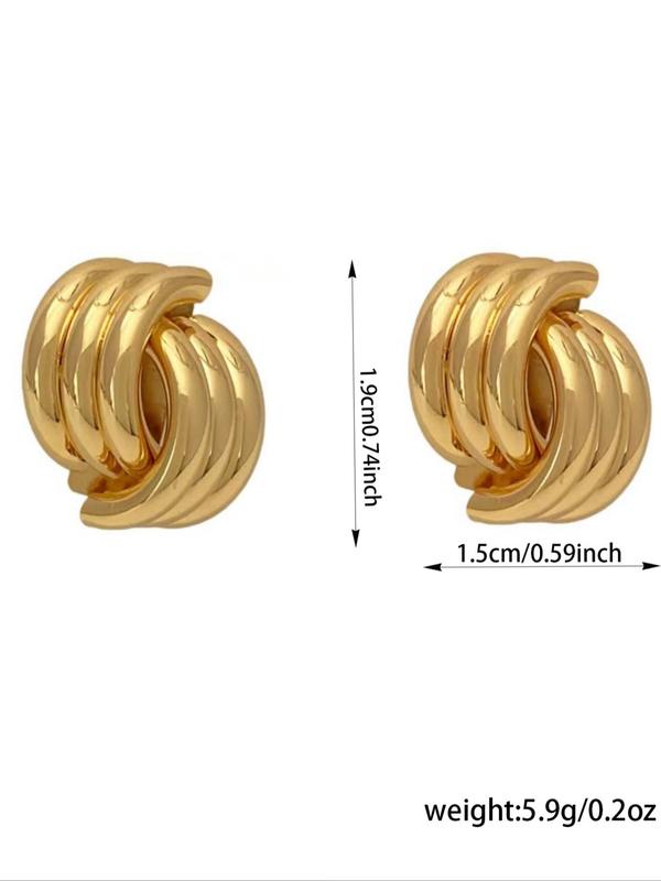 Elegant Knot Design Dangle Earrings for Women, Fashionable Minimalist Stud Earrings for Party & Daily Decor, Trendy All-match & Exquisite Vintage Jewelry for Gift, Gifts for Her 5