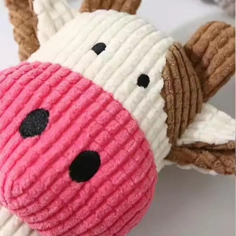 Cute Cow Design Pet Toy, Durable Dog Toy, Soft & Safe Cow Plush Toy for Dogs, Fun Playtime Toy for Dogs, Pet Supplies 5