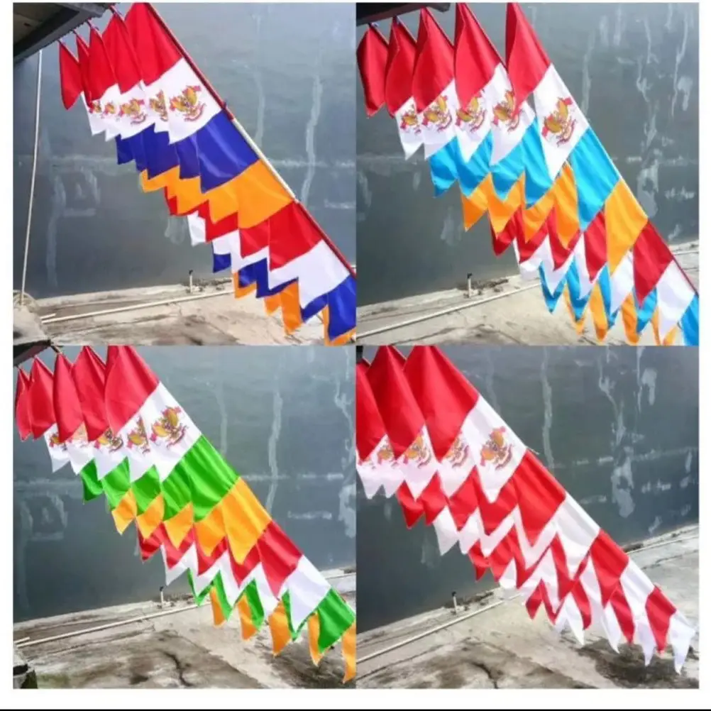Umbul2 ready 10mata 4M  sablon garuda warna warni dan merah putih
