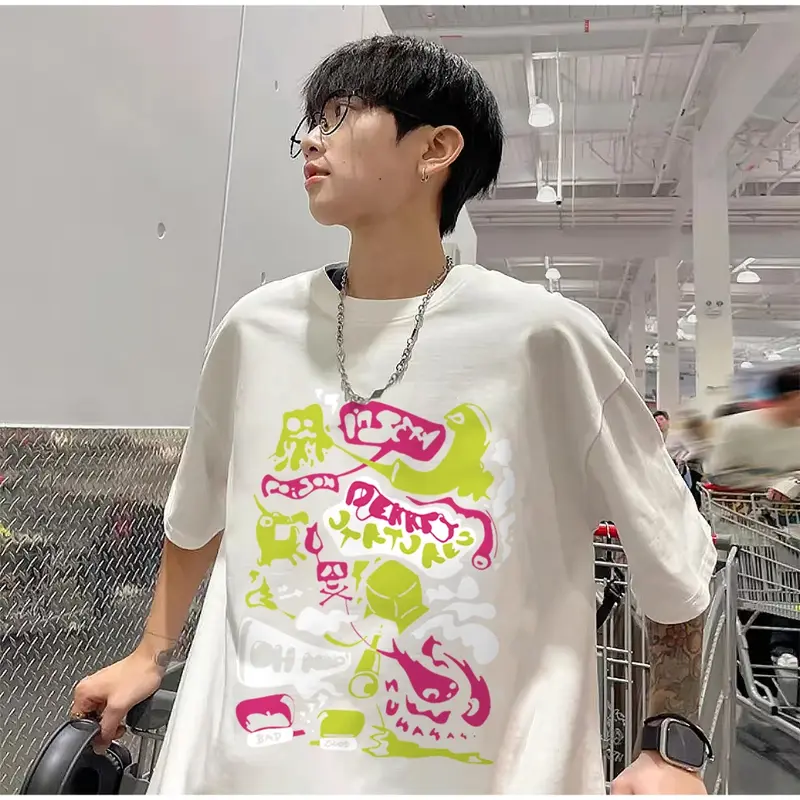 taniastore0 Adioa kaos oversize pria Hitam XXL |  graffiti monster l kaos pria distro original 100% Retro Style Tshirt Longgar Kaos Import baju t shirt pria 6