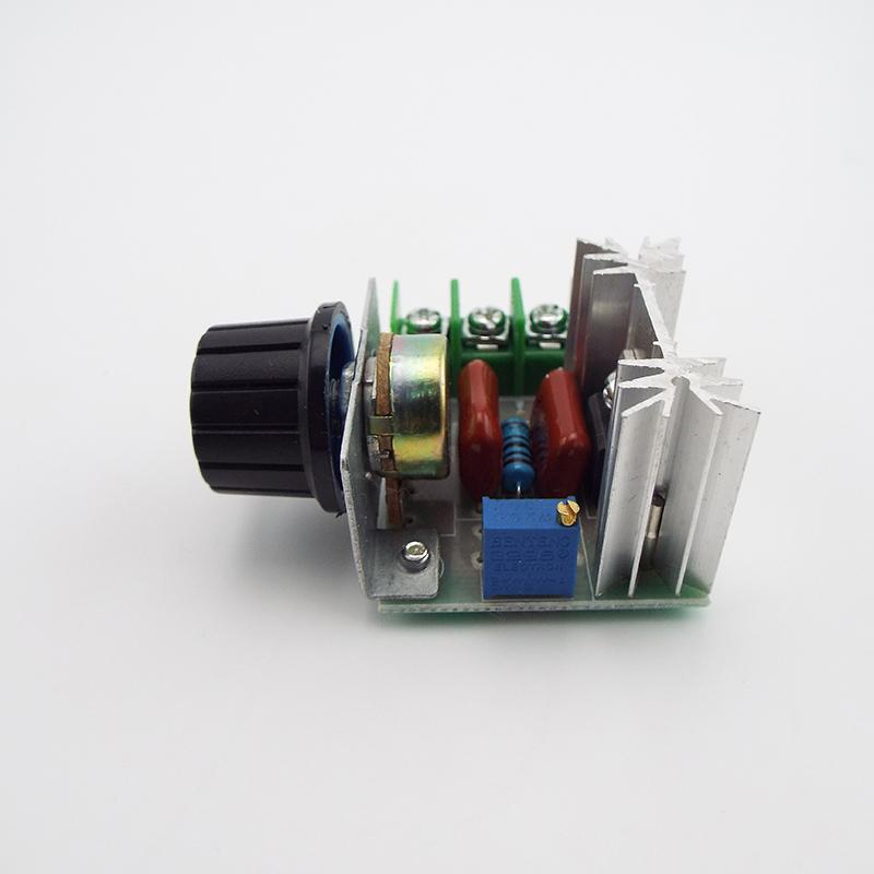 Product Introduction of AC 220V 2000W SCR Voltage Regulator Dimming Dimmers Motor Speed Controller Thermostat Electronic Voltage Regulator Module  2KSG 34