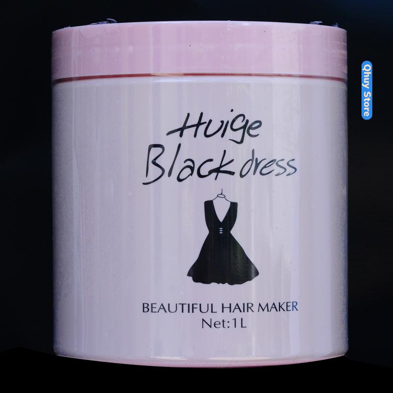 Kem ủ xả tóc Huiger Black dress 1000ml (Ủ váy) váy đen Gội Đầu Chăm Sóc Tóc Collagen Nữ