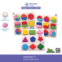 Gambar Shape Puzzle Mainan Anak / Mainan Edukasi  Puzzle Anak / Belajar Mengenal Bentuk Balok Kayu Permainan / Toys - A dari babiesfirst.id Kota Tangerang 3 Tokopedia