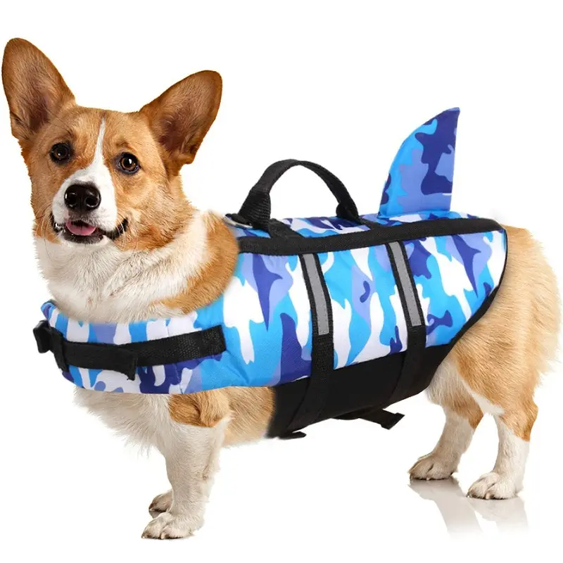 Pet Products Summer Dog Life Jacket Lightweight Adjustable Swimming Suit for Medium and Large Dogs