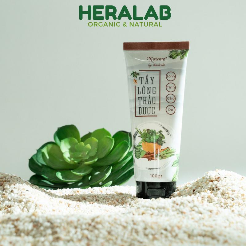 Kem Tẩy Lông Thảo Dược N'store Tẩy Sạch Lông Dịu Nhẹ, Bảo Vệ Da 100gr Date Mới Waxing Dưỡng Da Cạo Râu Nữ Women Date Mới tế bào chết bottam hoasenvang tẩy tế bào chết lucenbase kemtay longho glowcode tay keo wax