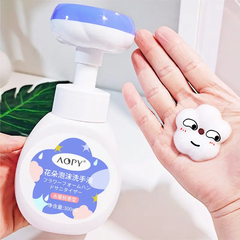 Flower bubble hand sanitizer for babies foam type cleaning hand sanitizer for children