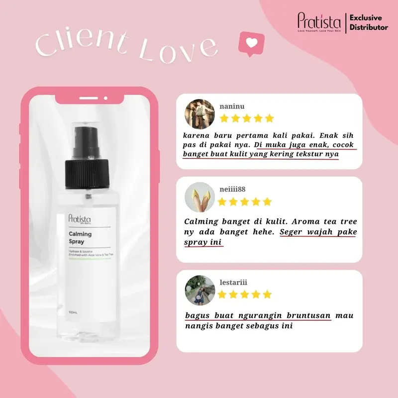 calming spray Face Mist multifungsi bisa dijadikan toner pratista 3