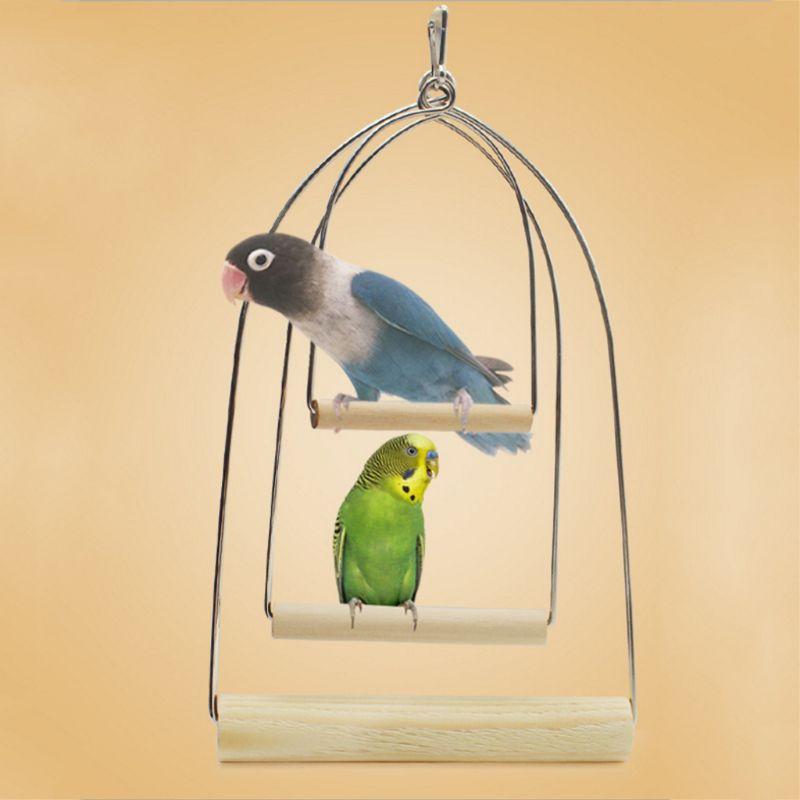 Product Introduction of Natural wooden pet bird U-shaped perch swing 9