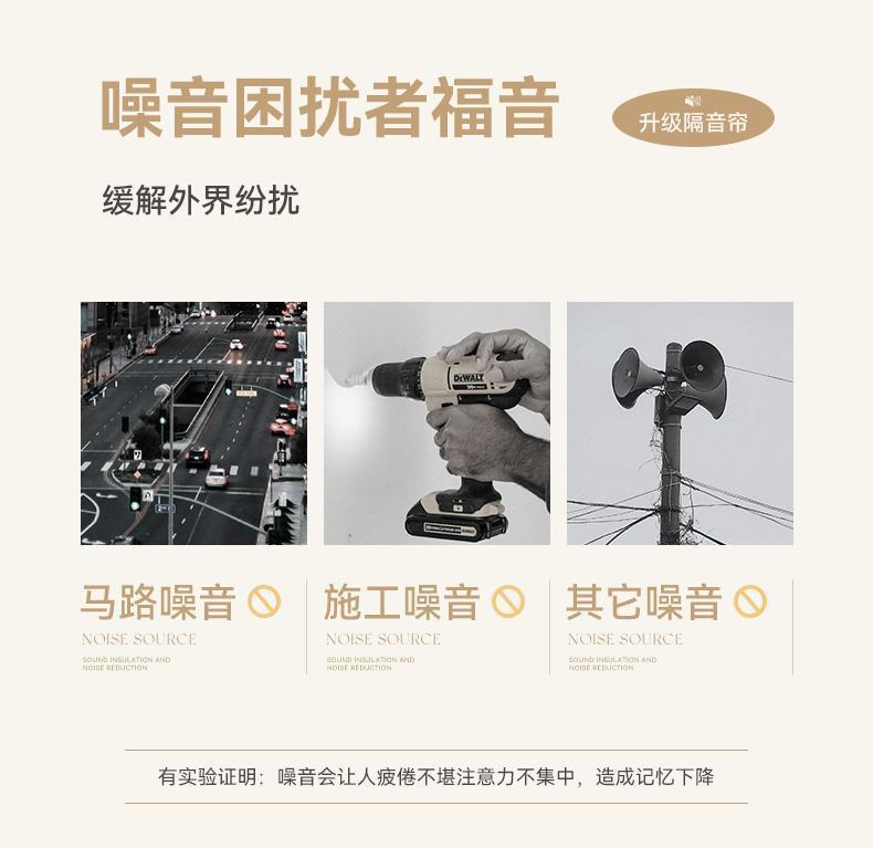 Product Introduction of Soundproof Curtain Street Road Super Thick Strong Shading Cloth Professional Window Artifact Velcro Full Mute Sound Canceling 2
