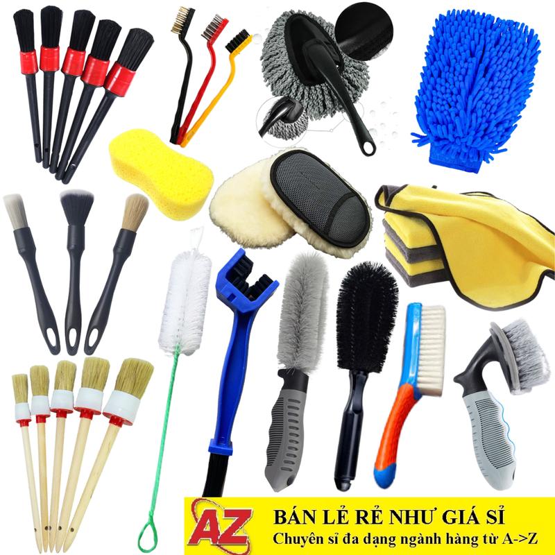 Đầy Đủ Dụng Cụ Rửa Xe Máy, Ô Tô Cọ Rửa, Găng Tay San Hô, Khăn Lau