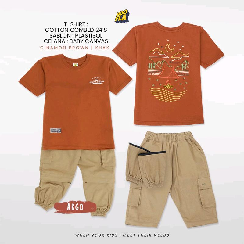 SETELAN BAJU ANAK LAKI LAKI SET OUTDOOR T-SHIRT JOGGER PANTS HOOFLA USIA 3-12 TAHUN HOOFLAKIDS Fashion Celana 5