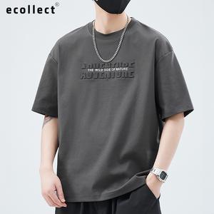 Áo Thun Nam Tay Ngắn ECOLLECT CT17 – Dáng Rộng Thoải Mái, Chất Liệu Cotton Dày Dặn, Phong Cách Mùa Hè 2025