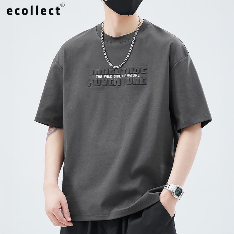 Áo Thun Nam Tay Ngắn ECOLLECT CT17 – Dáng Rộng Thoải Mái, Chất Liệu Cotton Dày Dặn, Phong Cách Mùa Hè 2025