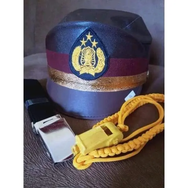 set aksesoris topi polisi sabara anak perempuan 0