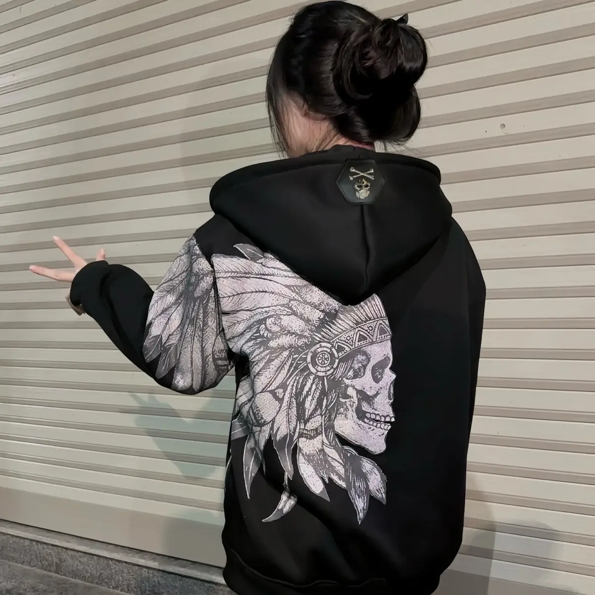 Áo Thổ Dân khoá chuẩn Pp logo To kim loại nỉ bông hottrend nam nữ Menswear