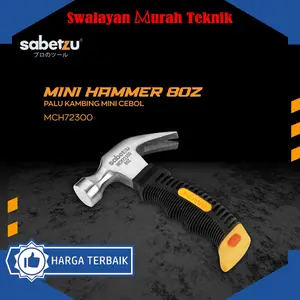 Palu Kambing Mini 8oz SABETZU MCH72300 Hammer Cebol Gagang Karet