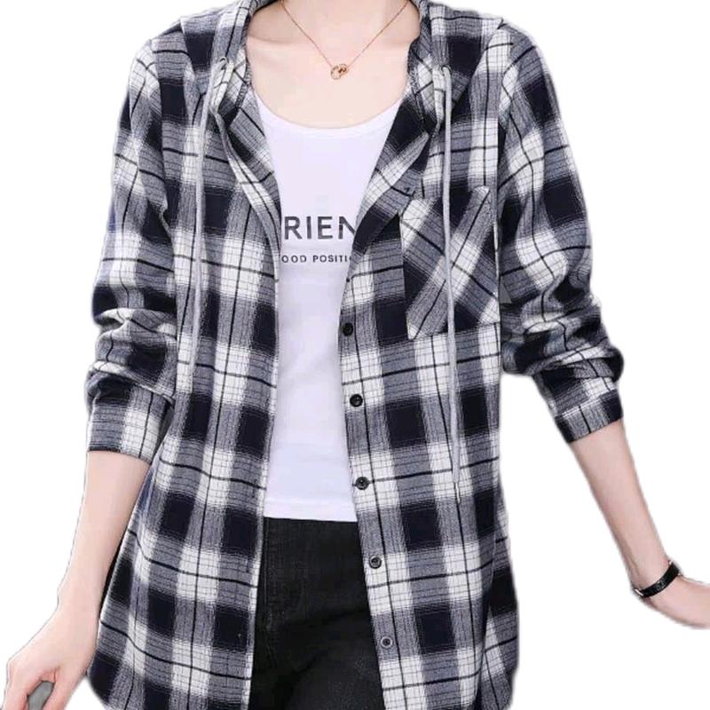 Áo khoác sơ mi nam nữ nút gài, vải Kate mỏng Top Women Jacket Voi Nhung retro