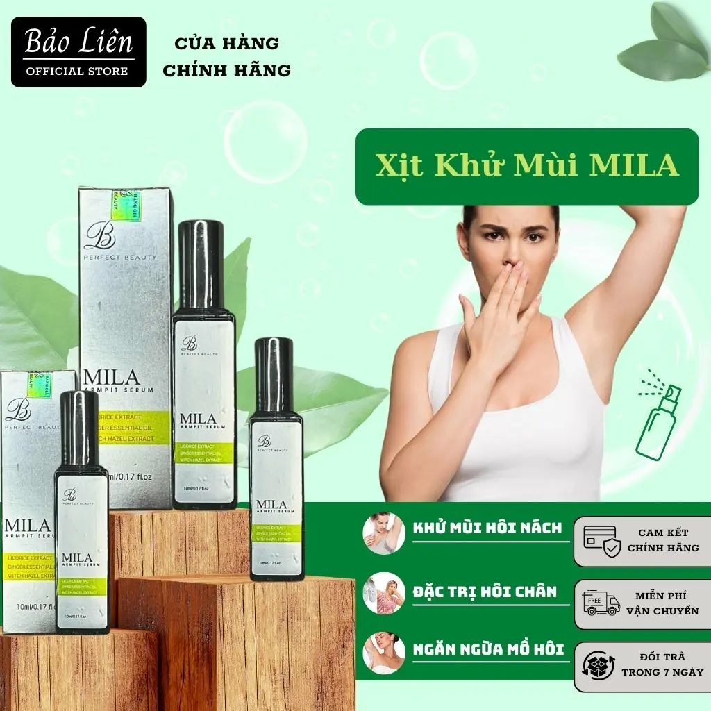 Serum khử mùi MILA, giúp hết mùi hôi nách và giúp mờ thâm làm trắng nách