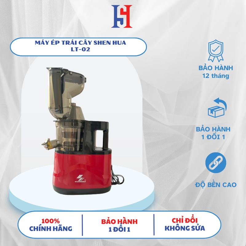 Shen Hua - Máy Ép Chậm (Máy Ép Trái Cây, Rau Củ Quả) LT-02, Công Suất 300W, 2 Đầu Ép, 2 Đầu Ra, Bảo Hành 1 Đổi 1 12 Tháng - Xay Sinh Tố Inox 1
