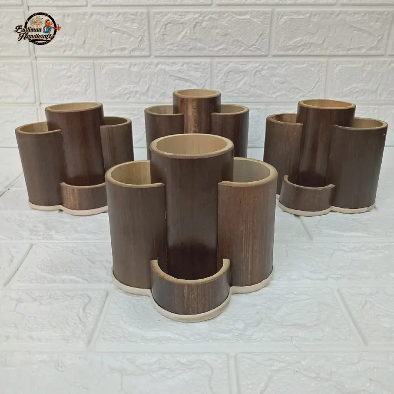 Tempat Pensil / Pulpen dari Bambu Hitam type TPB. 07 2