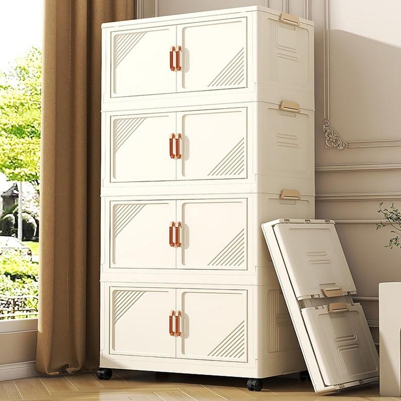 Multifunctional Plastic Foldable Storage Cabinet Installation-Free ...