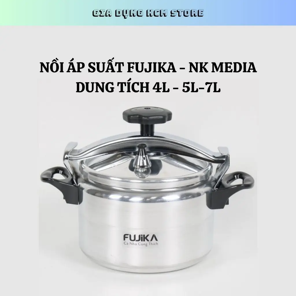 Nồi áp suất FUJIKA - MEDIA đủ loại dung tích 4 - 5 -7 Lít , nồi đa năng ,nấu được bếp ga , bếp từ ,hầm nhanh, giữ nhiệt tốt , có van an toàn , bảo hành